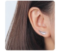 Silver Earring Leaf Shape EL-121